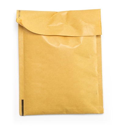 Realistic padded envelope isolated on transparent background.fit element for scenes project.