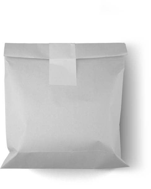 istock Close up view isolated of plain paper packaging. 2057541494
