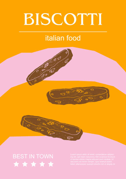 ilustrações, clipart, desenhos animados e ícones de ilustração do vetor do conjunto de comida italiana. biscotti gravado, pacote de pratos tradicionais, pratos caseiros e de restaurante e molhos cozinhando na culinária da itália - biscotti italian culture cookie restaurant