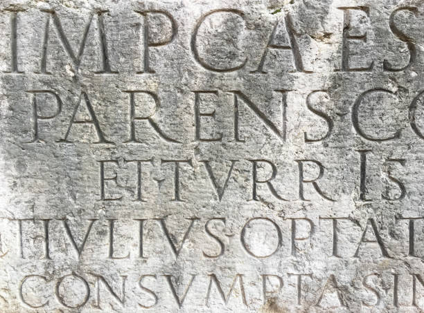 istock Roman letters on stone 2057562350