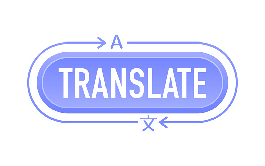 Simple thin line translator logo. Online language translator. Translation for best communication or learning languages. Vector illustration