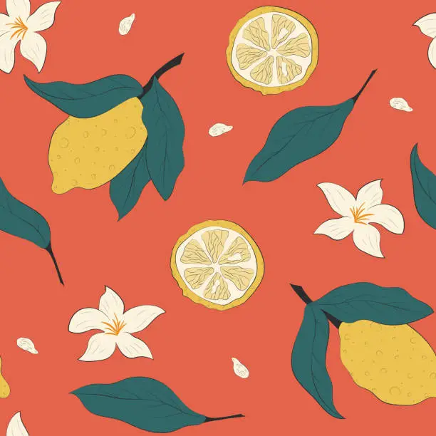 Vector illustration of citrus pattern design