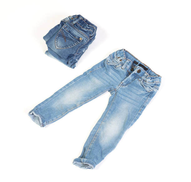 istock Blue jeans for a baby, isolated 2057617982