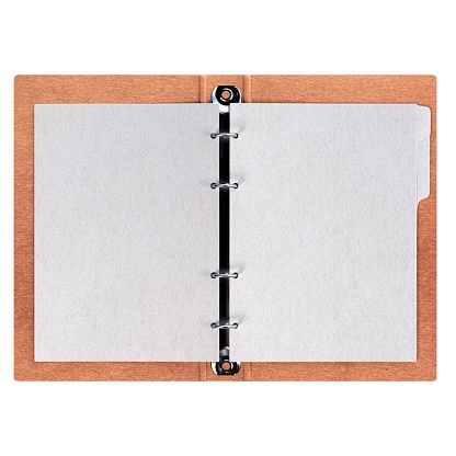 Creative concept blank planner noted isolated on plain background , suitable for your element scenes.
