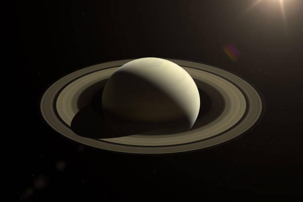 Saturn on a starry background. View of Saturn - planet gas-giant of the solar system. Elements of this image furnished by NASA ______ Url(s):https://science.nasa.gov/missions/cassini/a-valentine-from-cassini-with-love/
