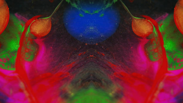istock Color mist ink water splash neon fractal design 2057626529