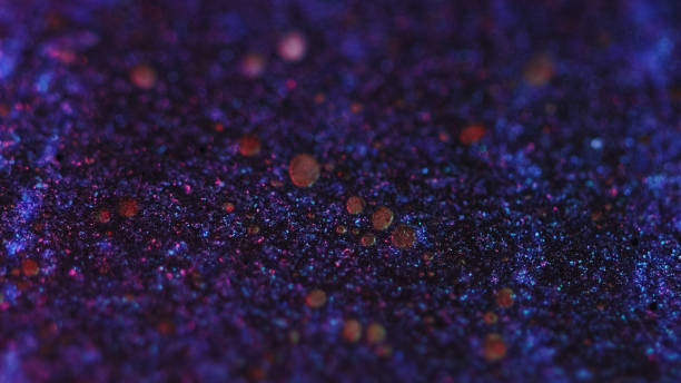 istock Sparkling paint flow glitter drops blue red fluid 2057627118