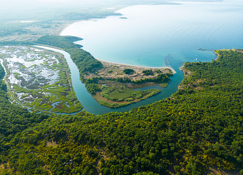 Aerila view of the coastline