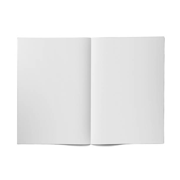 istock Close up view blank white tabloid paper isolated on white background. 2057656280