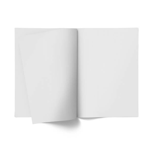 istock Close up view blank white tabloid paper isolated on white background. 2057658479