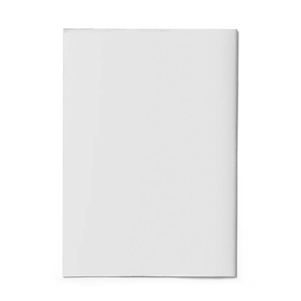 istock Close up view blank white tabloid paper isolated on white background. 2057670704