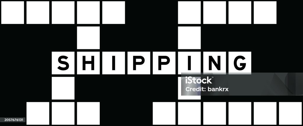 Alphabet Letter In Word Shipping On Crossword Puzzle Background Stock Alphabet Letter In Word Shipping On Crossword Puzzle Background Stock