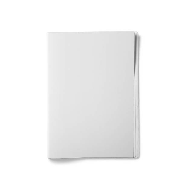 istock Close up view blank white tabloid paper isolated on white background. 2057682225