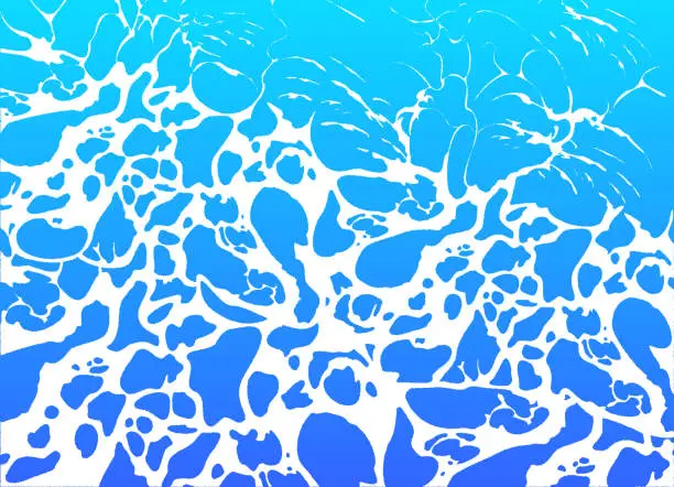 Vector illustration of Splashing ocean waves. Abstract backgrounds that remind you of summer.