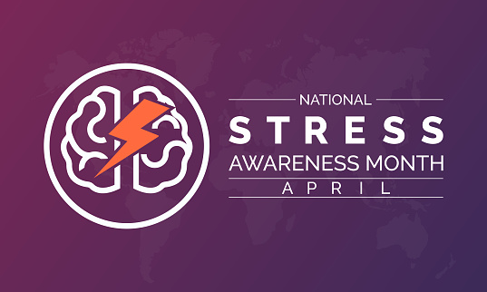 National Stress Awareness Day Observed every year of April 16 and November 6, Vector banner, flyer, poster and social medial template design.