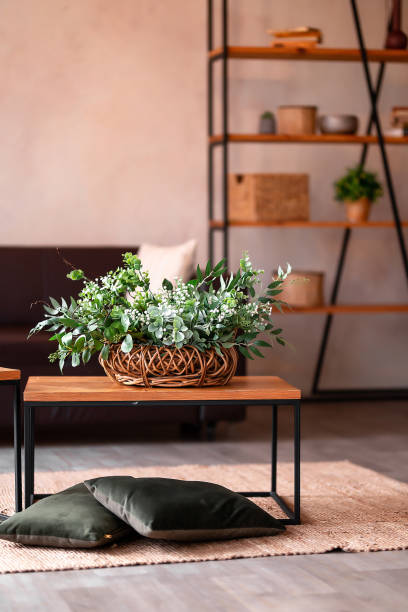 istock Interior of modern living room with comfortable sofa 2057725142