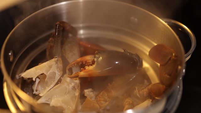 Cooking Crab in a Pot
