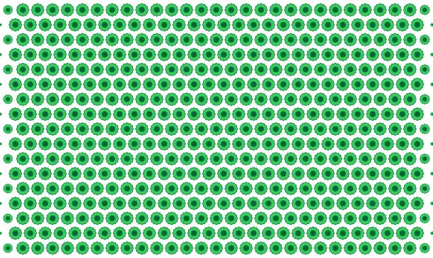 Vector illustration of Geometric abstract background of green round shapes on white background