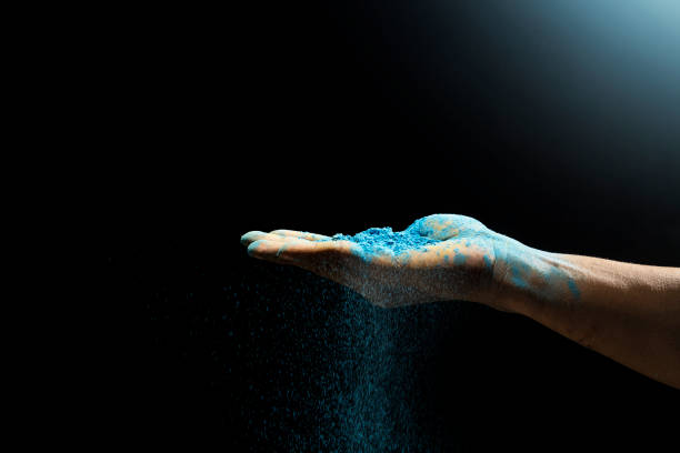 istock Human hand with colorful Holi powder 2057771063
