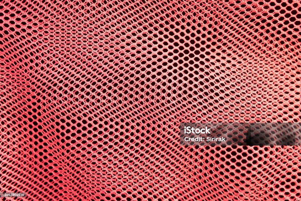 Rednet Pattern Red Net On Black Fabric Background Stock Photo - Download Image Now ...