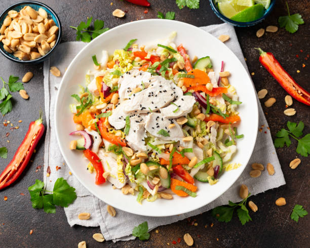 istock Healthy Vietnamese Chicken Salad with vegetables and peanuts 2057814165