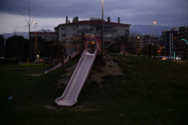 slide in the middle of the park
