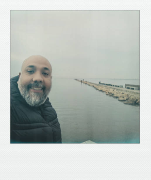 istock Selfie of man on the beach 2057865563