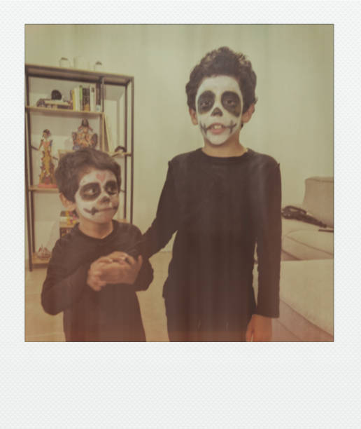 istock Brothers made up for Day of the Dead 2057865571