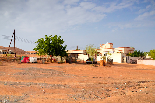 Somaliland - November 10, 2019: Old Fueling Petrol Station in the city Center of Berbera