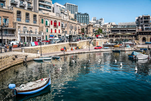 Busy Day At Spinola Bay, Malta