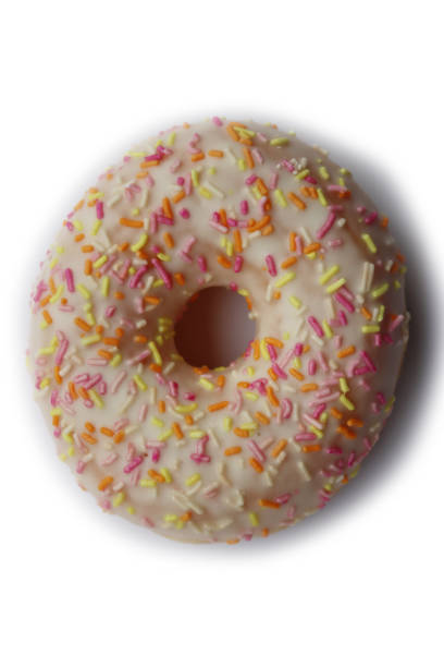 istock One donut with  glaze and sprinkles on white background 2057938955