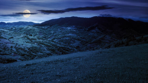 istock rural meadow in carpathian mountains at night 2057961046