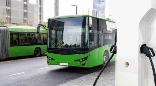 istock Modern bus on the city street. 2057983923