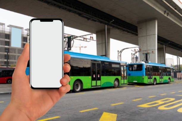 istock Electric bus at a stop is charged by pantograph. Clean mobility. 2058000117