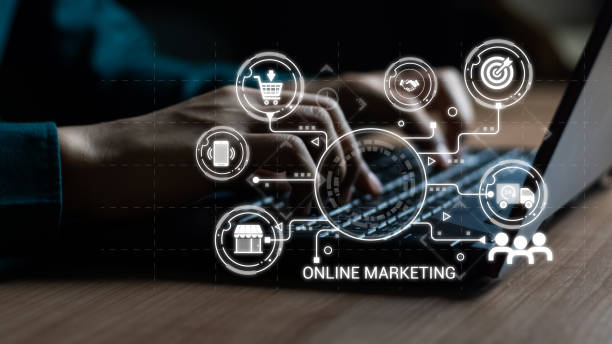 istock Digital Marketing Media Technology Graphic Concept, Businessman using mobile smart phone. application technology and digital marketing, Financial and banking, Digital link tech, big data. 2058010700