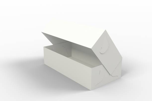 istock Side view of isolated donuts box. 2058019417