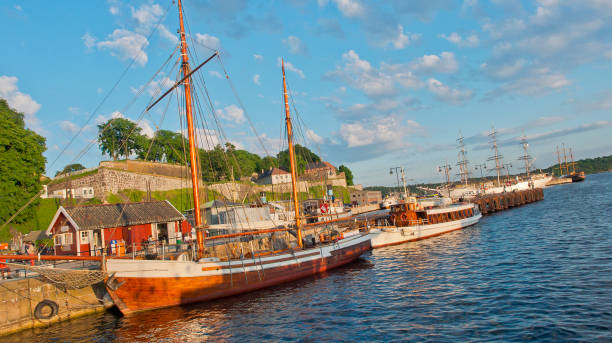Ancient Boats, Oslo Harbour, Oslo Fjord, Oslo, Norway, Europe