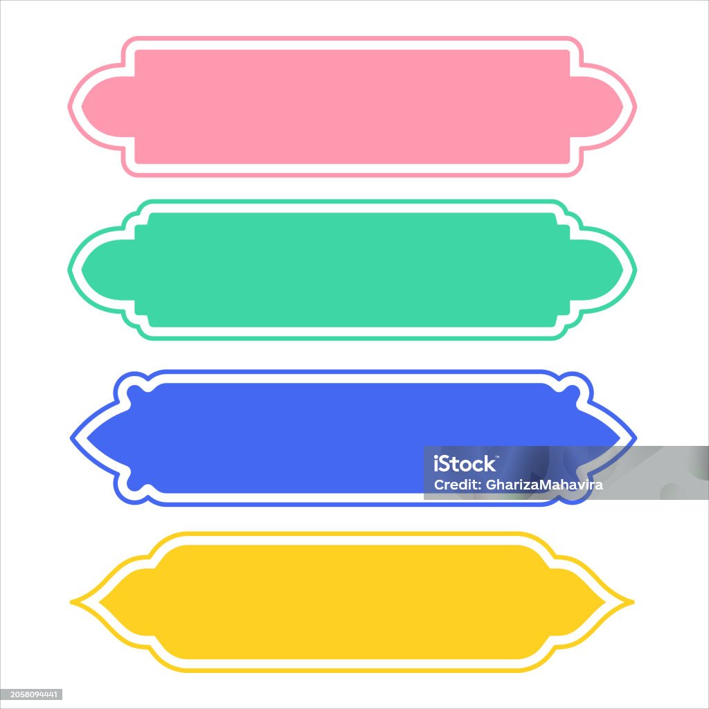 Ramadan Text Frame Ramadan Text Box Frame Stock Illustration - Download Image Now - Text ...