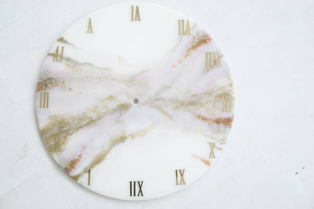 istock Handmade interior clocks made of epoxy resin. An interior item. 2058097241