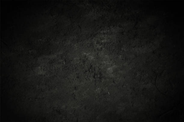 Textured effect empty blank messy plastered smudged wall with abstract dirt asphalt road texture vector horizontal background in dark black color. Apt for use as wallpaper, design templates. Simple elegant design, matte finish backdrop with copy space.