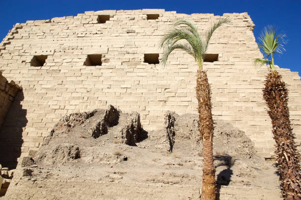 The Karnak Temple Complex in Luxor, Egypt. The Complex cpmprises a vast mix of temples, pylons, chapels and other buildings. Construction began during the reign of Senusret I, who reigned 1971-1926 BCE.