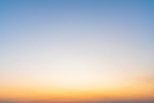 Evening Twilight sky with clouds and colorful sunset natural abstract background
