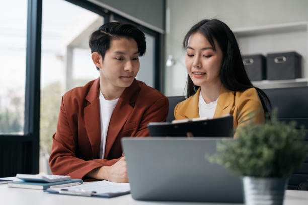 istock Project manager working and update tasks with milestones progress planning and professional investor working new start up project in the office. 2058135936