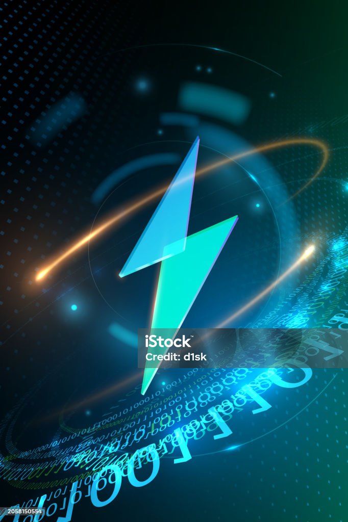 Technology Background Sign Technology Background With Electric Sign And Light Effects Stock ...