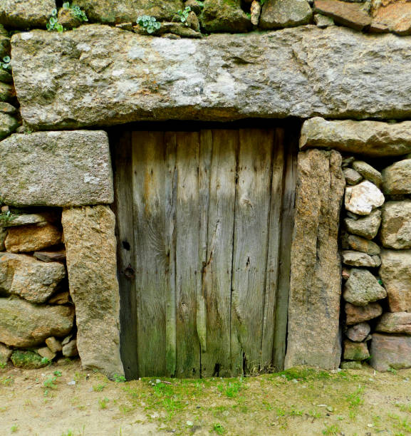 ancient door in a old village