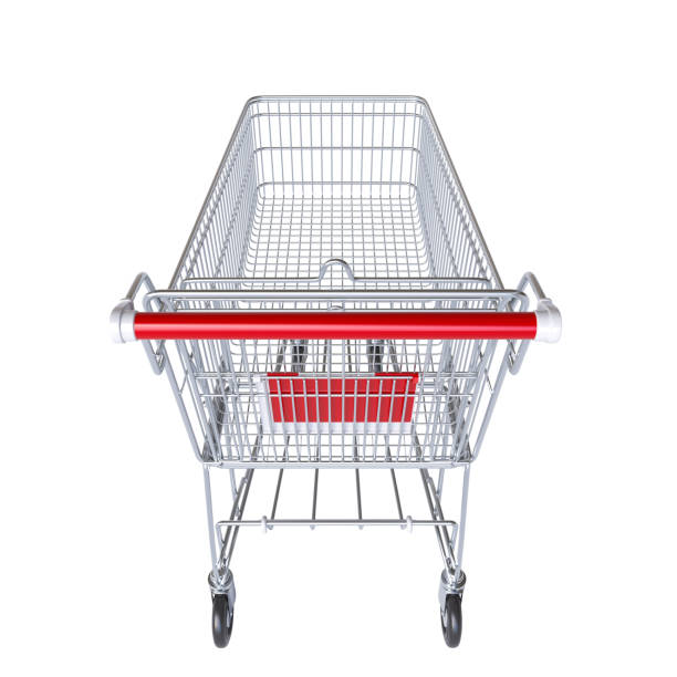 istock Empty shopping cart on white background 2058160216