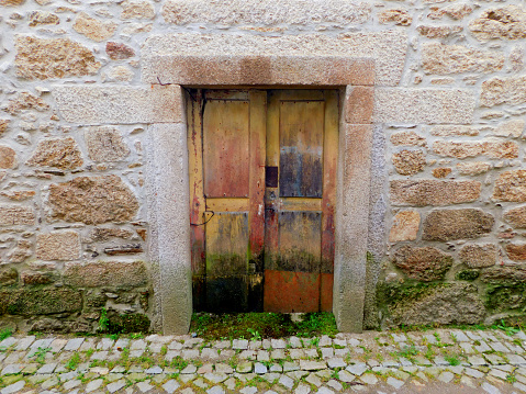 ancient door in a old village