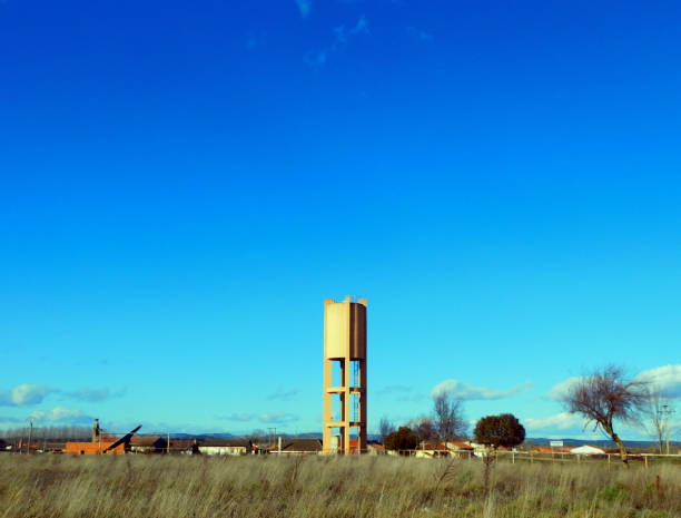 istock water tank tower in rural village 2058162394