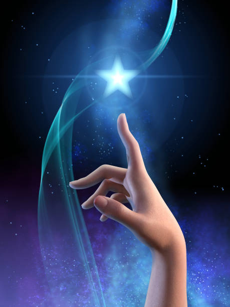 istock Elegant female hand touching a star 2058162913