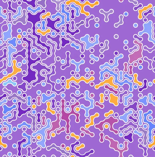Vector illustration of seamless abstract futuristic pattern